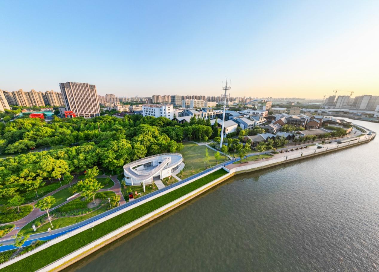 航拍宝山区庙行镇