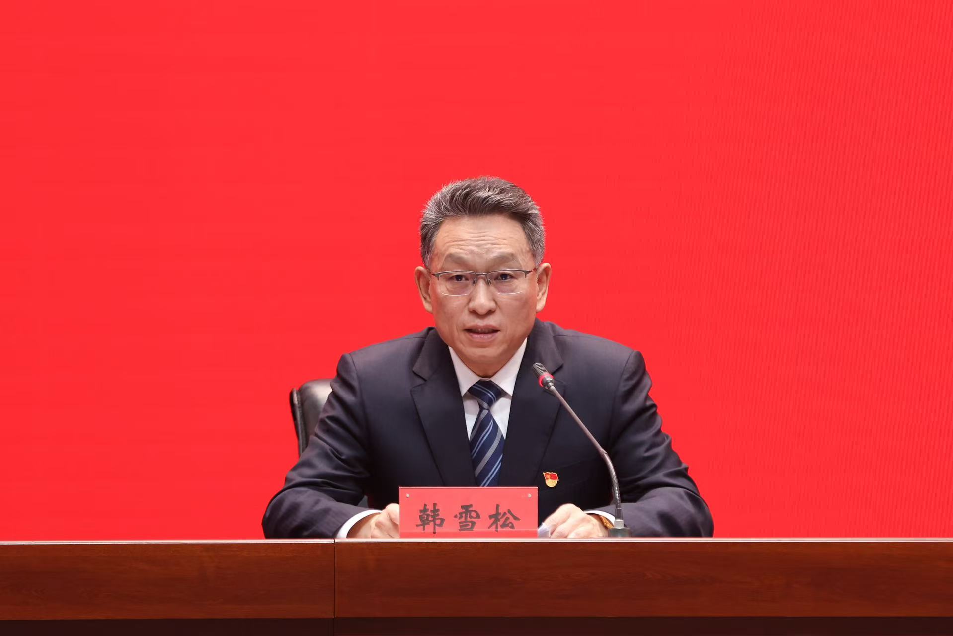 黑龙江省工业和信息化厅党组书记、厅长韩雪松。石启立摄